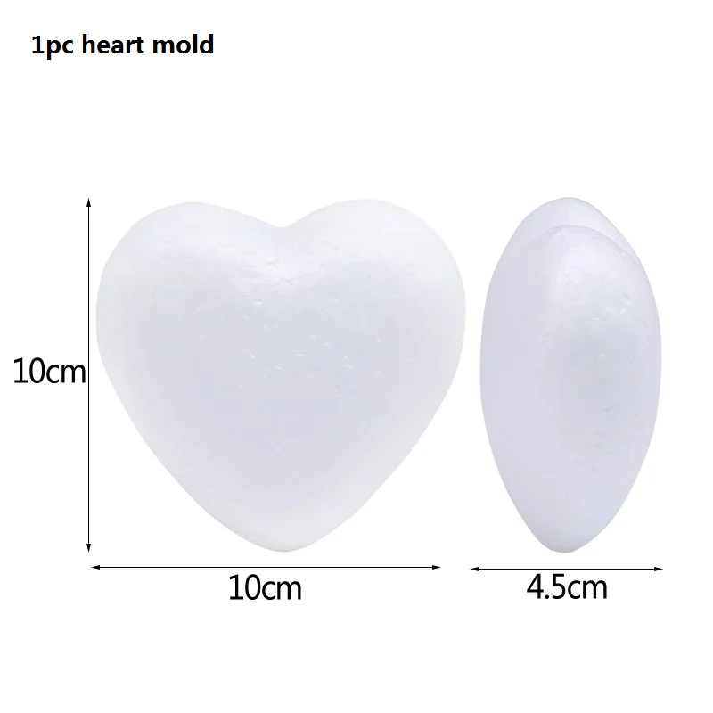 1pc 10cm heart 2 см 144 шт Искусственные из ПЭ пена роза цветок DIY Мишка розы для Свадебные украшения ручной работы подарок букет роз цветы венок - Цвет: 1pc 10cm heart