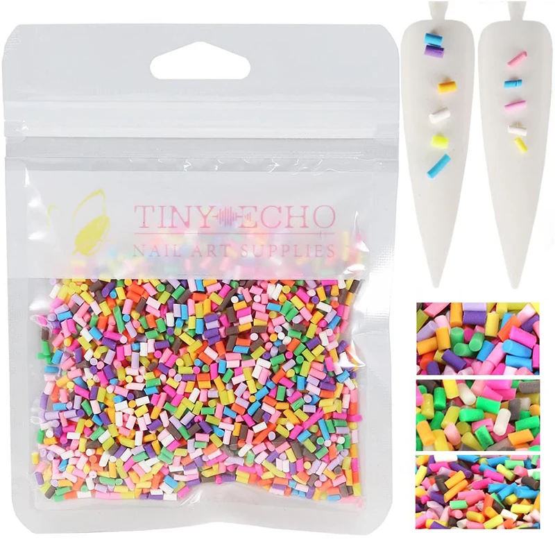 Имитация мини конфетных гранул наклейки для дизайна ногтей 3D женщин девочек дети