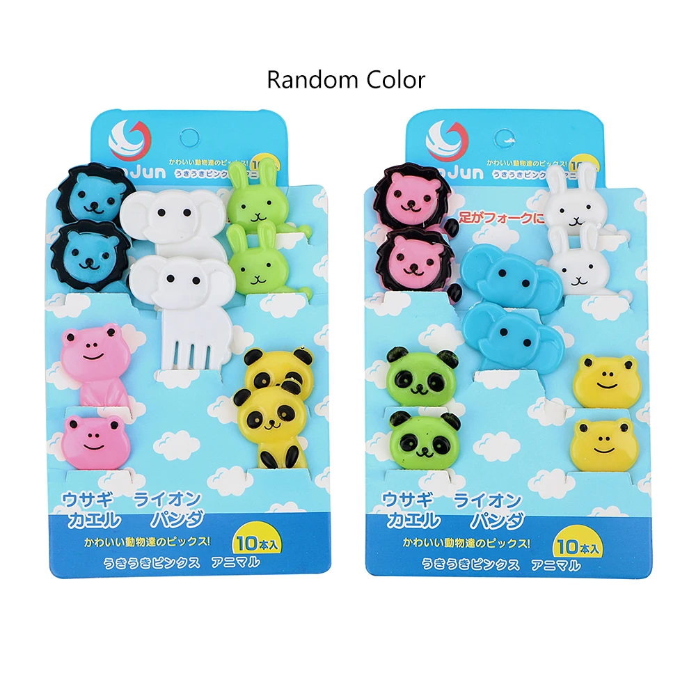 10 шт./упак. милые скотный двор фруктовые вилки бенто ланч зубочистки мини закуски