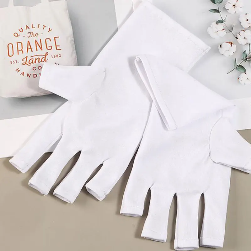

1 Pair Long Size UV Light Lamp Radiation Protection Nail Art UV Gel Anti UV Glove Hand Rest Manicure Nail Art Gloves