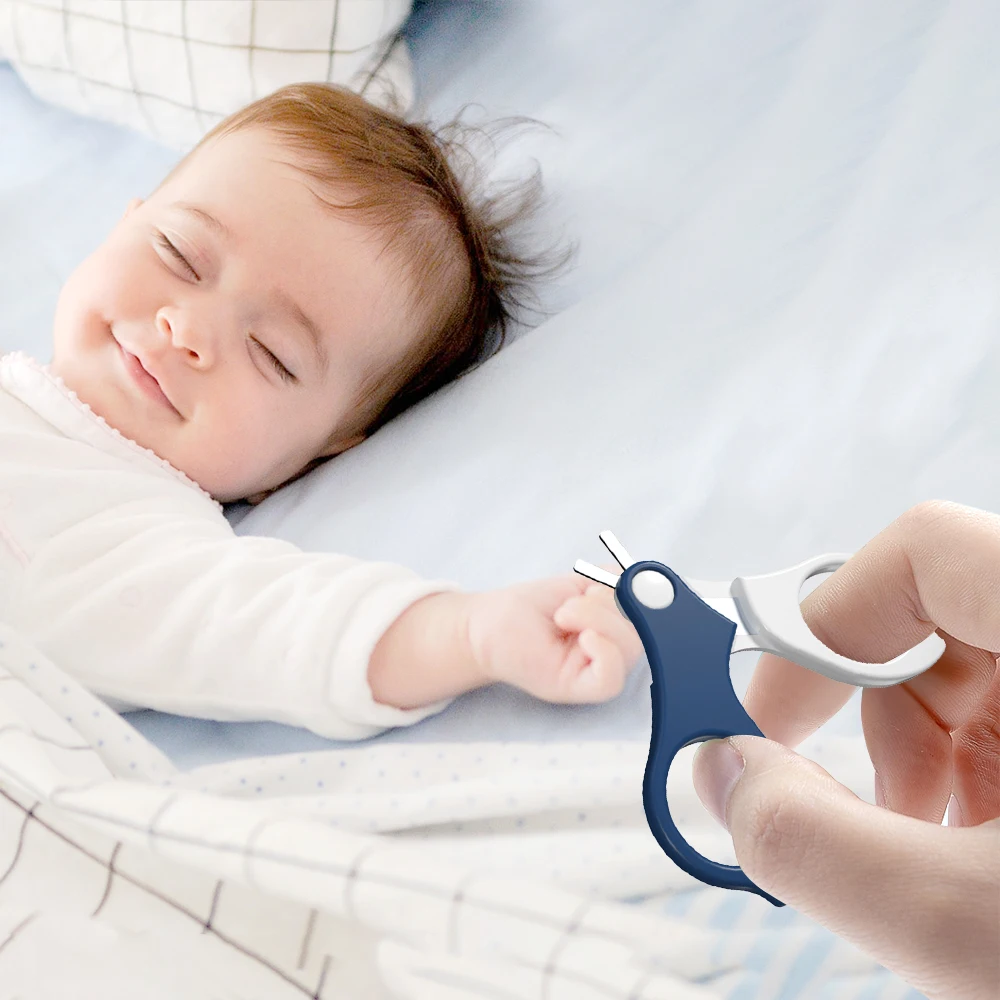 

cartoon Baby Nail Clipper Set with Monkey Storage Box Newborn Nail Clipper baby hygiene kit scissors Care Set Kids Nail Care