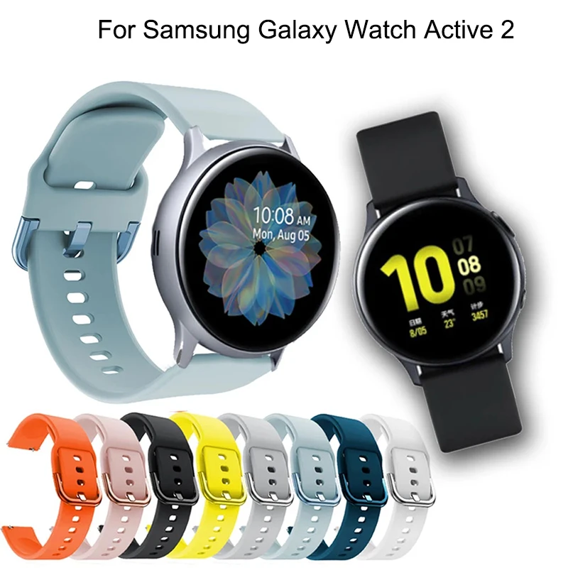 

20mm Watch strap for Samsung Galaxy Watch Active 2 Sport silicone Smart Wristbands for Samsung Gear S2 Classic Strap 40mm