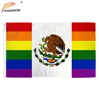 Мексиканский Радуга, гей, флаг гордости 90x150 см, баннер, предметы для геев, флаги мексиканского фестиваля, бесплатная доставка