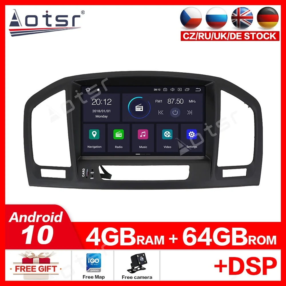 Android10.0 64 ГБ Автомобильный DVD плеер для Opel Vauxhall Holden Insignia 2008-2013 головное устройство