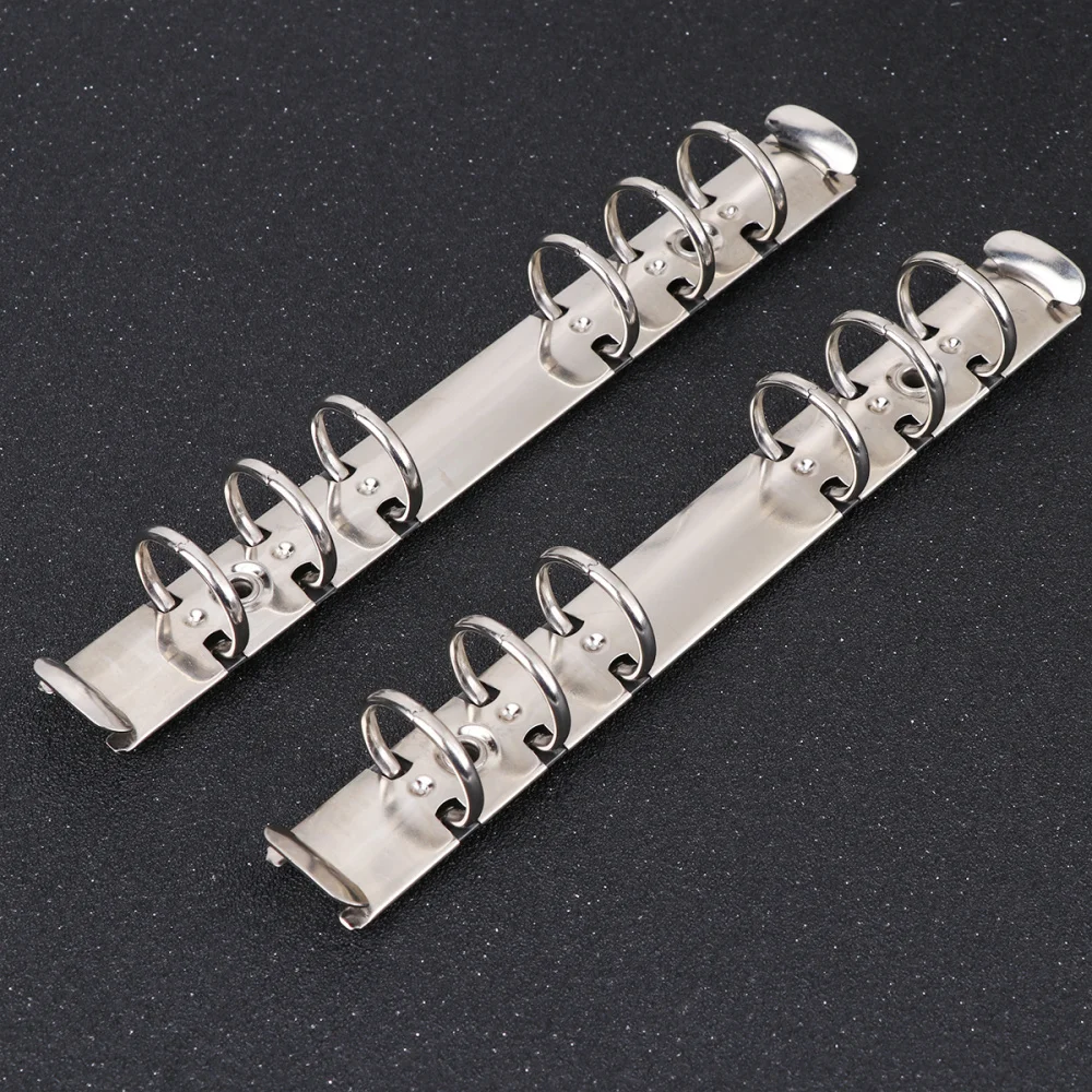 

20PCS A6 Metal Loose Leaf Book Binder Album Scrapbook Clips Rings 6-hole Metal Ring Binder Stationery Office Supply (Silver)