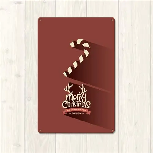 

Merry Christmas Happy New Year Countryside Vintage Retro Tin Signs