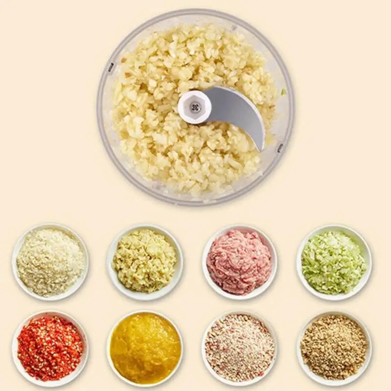 

Electric Garlic cutter Vegetable Cutter Kitchen Accessories Utensils Gadget Meat Grinder Chopper Stainless Steel Kitchen Tool