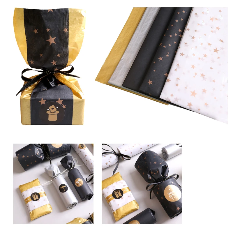 

High-end Gold And Silver Soft Gift Wrapping Tissue Paper Clothing Toys Wine Shoes Gifts Diy Handmade Paper 5pcs
