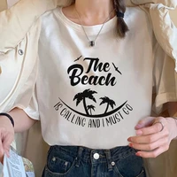women t shirt 2021 fashion the beach print ladies tee tops kawaii summer casual o neck short sleeve streetwear female tshirts
