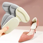 3 парные стельки для женской обуви, подкладка на высоком каблуке, подушка, подкладка для обуви, губчатые наклейки для защиты пятки от боли в ступнях