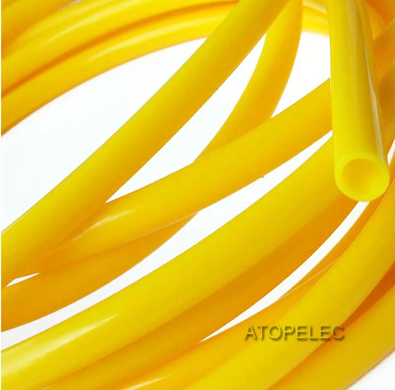 Цвет: желтый 3*5 Гибкий Мягкий пищевой силиконовый шланг Труба id_3 мм od_5 мм черный/красный/оранжевый/желтый/зеленый/синий/фиолетовый/белый/прозрачный/розовый - Цвет: Цвет: желтый