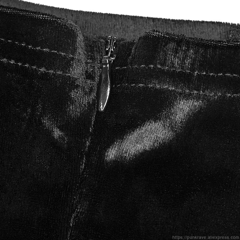 Панк рейв женская готическая Повседневная бархатная Сетчатая футболка мода