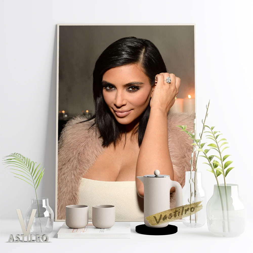 Ким Кардашьян знаменитость художественные печатные плакаты популярная съемка