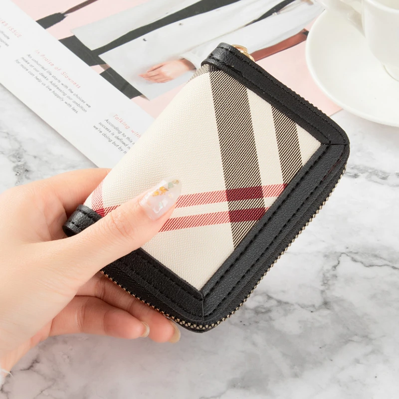

Casual Ladies Card Holder Multi Card Slots Coin Purses for Women Anti-degaussing Driver License Clip Compact Credit Card Holder