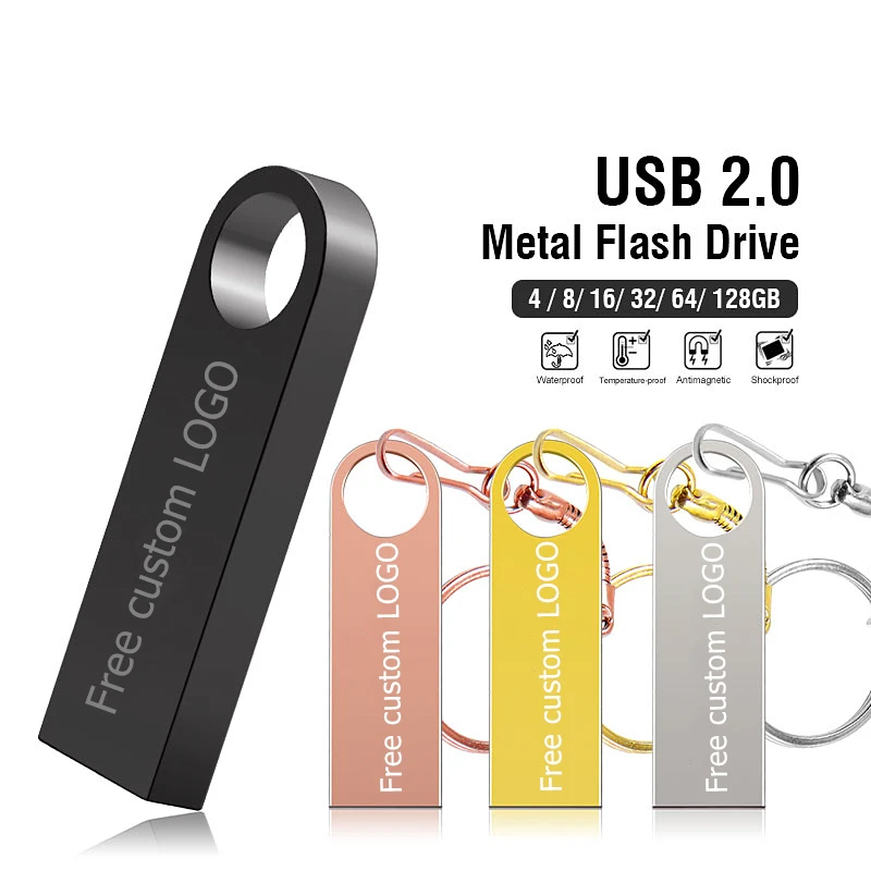 Высокоскоростной флеш-диск 2 0 4 ГБ 8 флеш-накопитель 32 металлический USB 16 64 ключ Usb