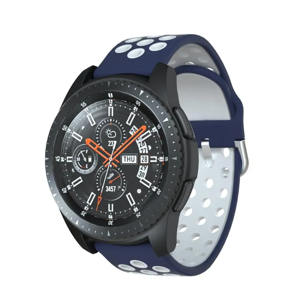 Для samsung Galaxy Watch 46 мм силиконовый ремешок для часов Ремешок для gear S3 Frontier/классические умные часы браслет для huawei GT/GT2
