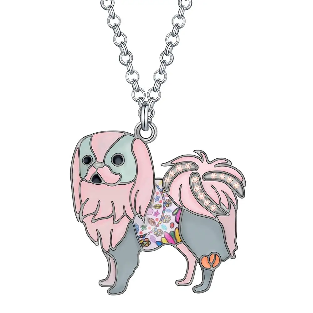 Bonsny эмаль сплав аниме японский подбородок подвеска для ожерелья собак цепочка