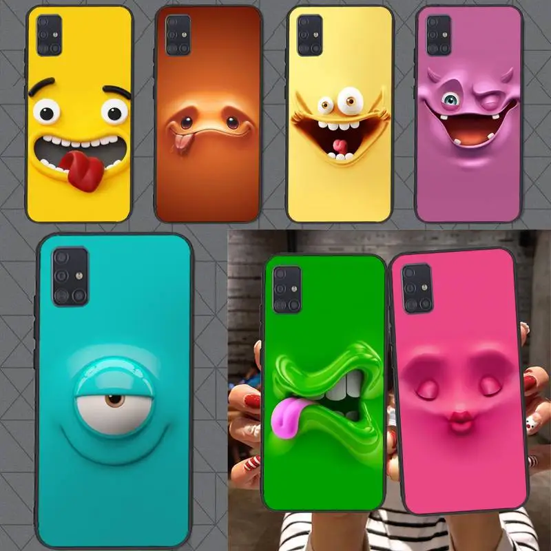 

3D funny face Phone Case for Samsung Galaxy J2 J4 J5 J6 J7 J8 Note5 7 8 9 10 20 prime plus lite ultra pro Fundas cover