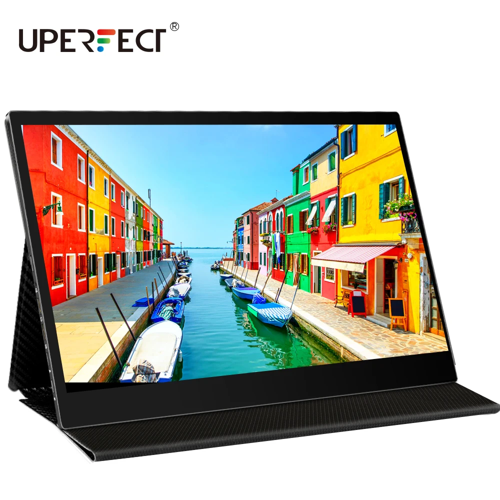 Игровой портативный монитор UPERFECT, 13,3 дюйма, 1080P, FHD, IPS, сенсорный экран, мобильный дисплей с Type-C HDMI для расширенного сотового телефона, ПК, PS4 - изображение