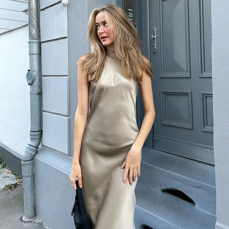 

Женское осеннее однотонное платье Chaoren на бретельках с открытой спиной Вечерние платья женские вечерние платья 2020 платья для женщин вечерн...