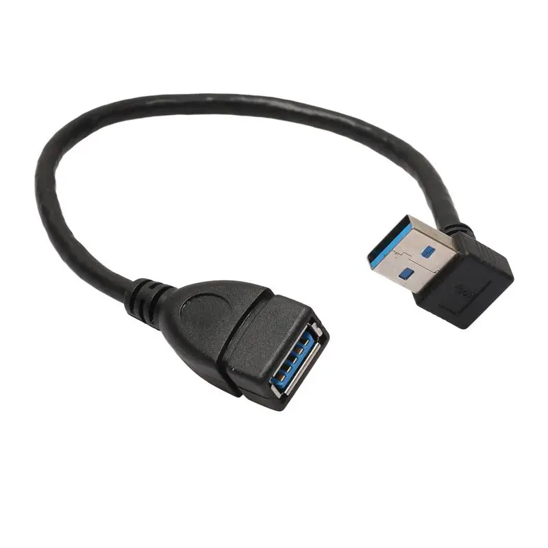 USB 3 0 правый угол 270 градусов удлинитель Кабель адаптер Папа мама шнур 20 см|Кабели