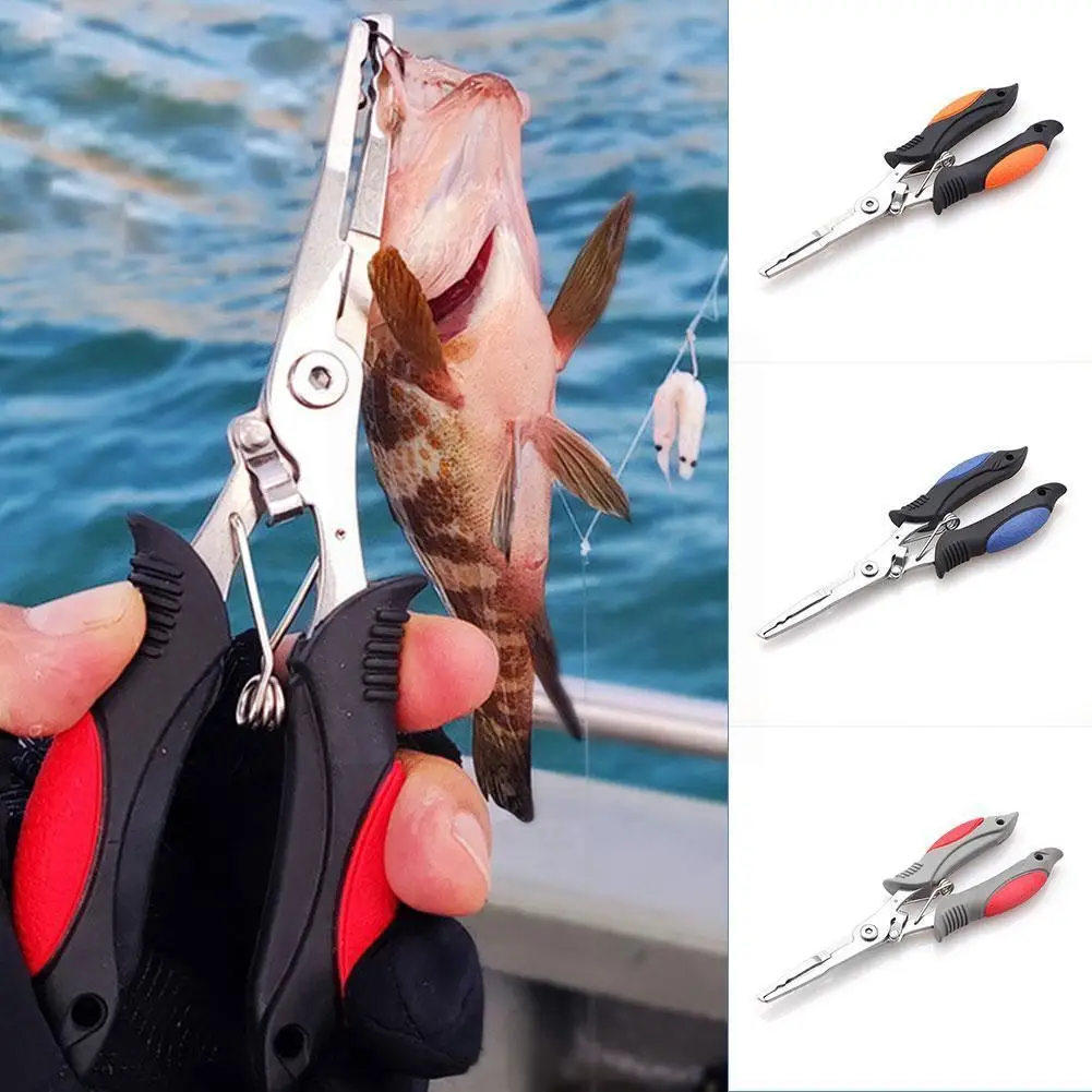 

18cm Fishing Pliers Multifunction Scissors Convenient Fishing Fishing Pliers Cutter Scissors Line Lure Lure Steel Bait J0d1
