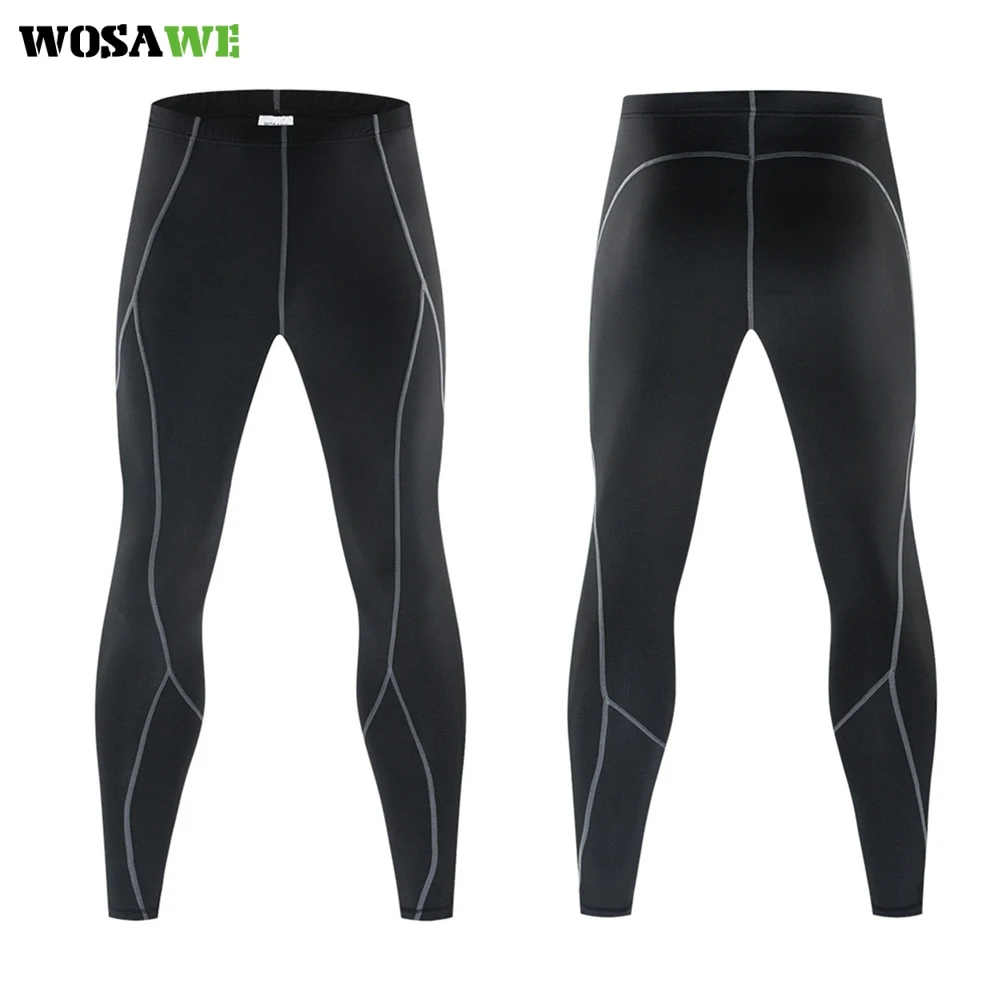 WOSAWE Мужские Бесшовные Леггинсы спортивные колготки базовый слой брюки для йоги