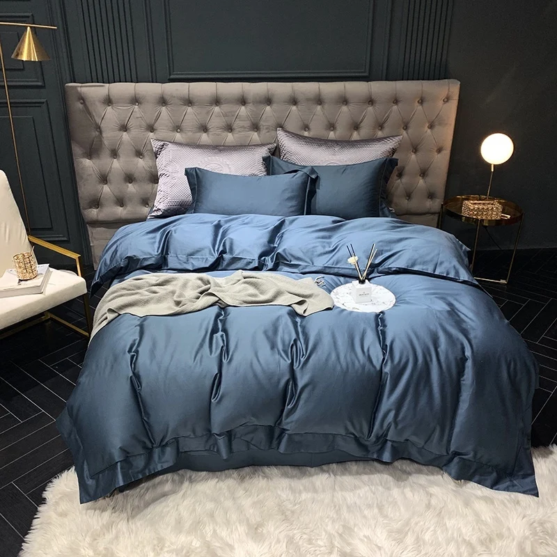 

Premium 1000TC Egyptian Cotton Solid Color Bedding Set Queen King size 4/6Pcs Duvet Cover set Bed sheet/Fitted sheet Pillowcases