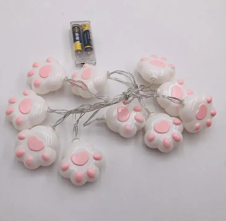 

Small Fresh Festival Lamp String LED Cat Claw Lamp String LED Battery Box Decorative Lamp
