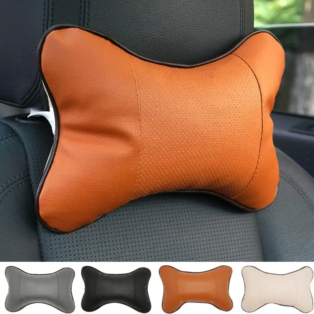 

Universal comfortable Neck Pillow Case Headrest Seat Cushion Solid Color Bone Car Accessory carros Automobile Accessories New