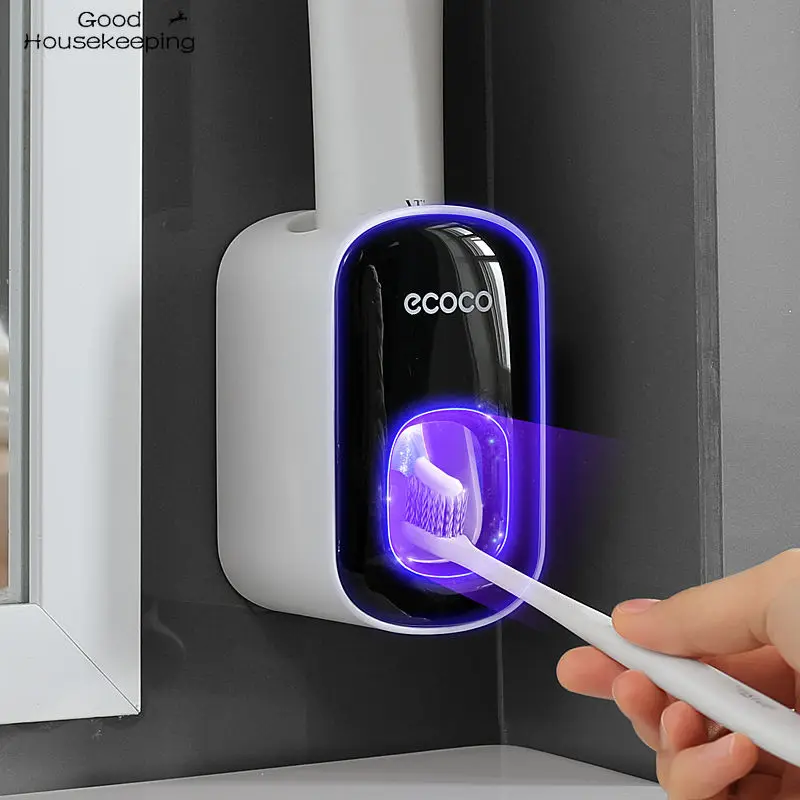 

Wall Mount Automatic Toothpaste Dispenser Bathroom Accessories Set Toothpaste Squeezer Dispenser Bathroom Toothbrush Holder Tool