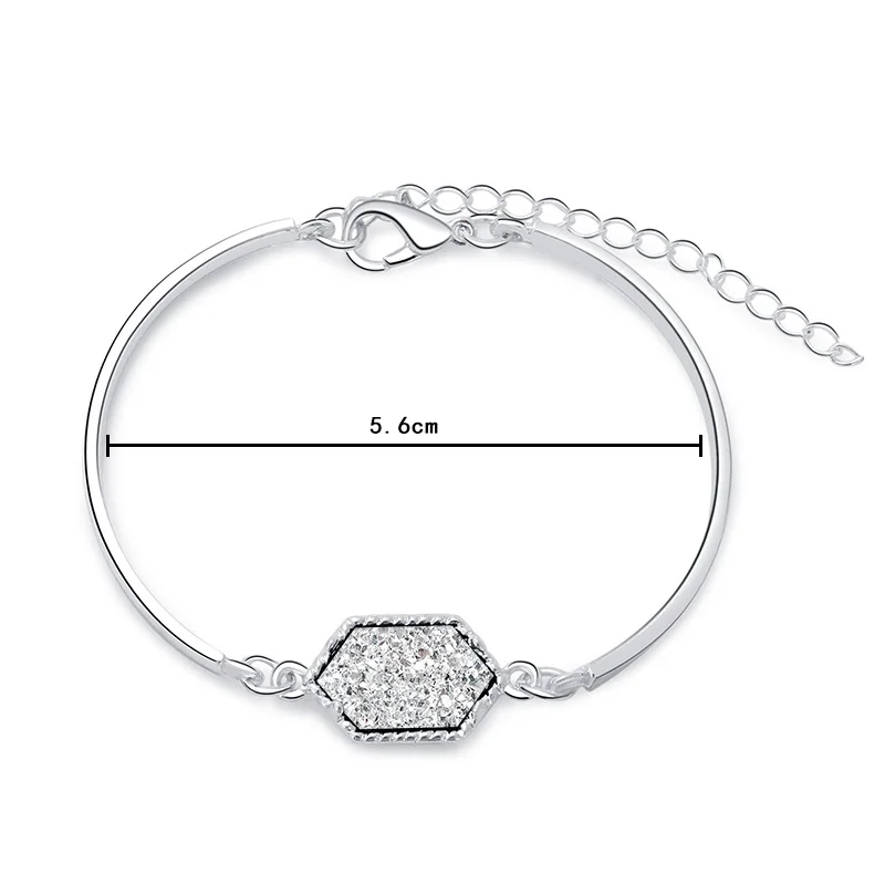 Браслет Drusy Друза из смолы 14 цветов браслеты с имитацией кристаллов камни