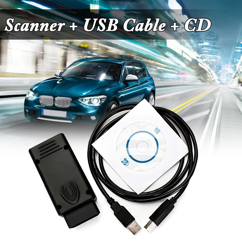 Для BMW OBDII сканер 1.4.0 Диагностический OBD2 считыватель кодов для E38 E39 E46 E53 E83
