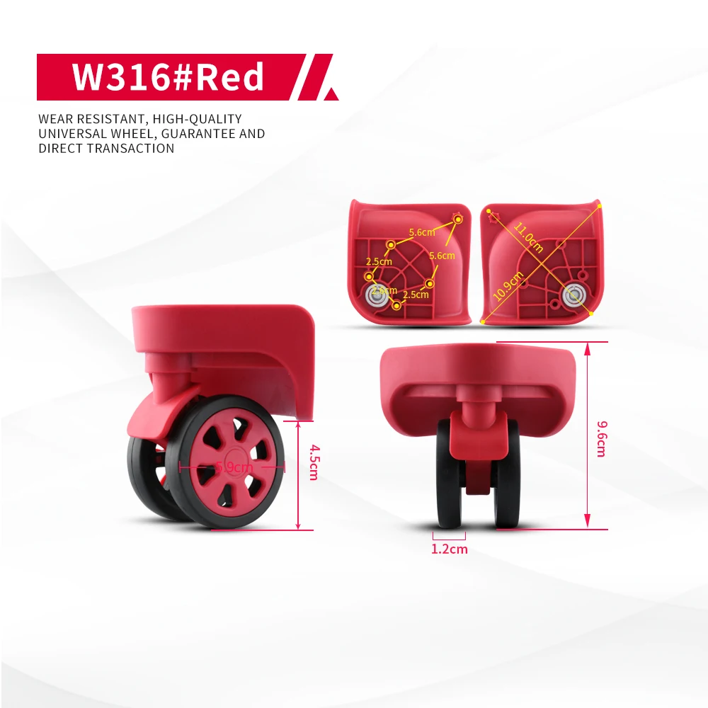 DILONG W316 Trolley suitcase wheels repair replacement accessories universal wheel suitcase canvas box durable caster