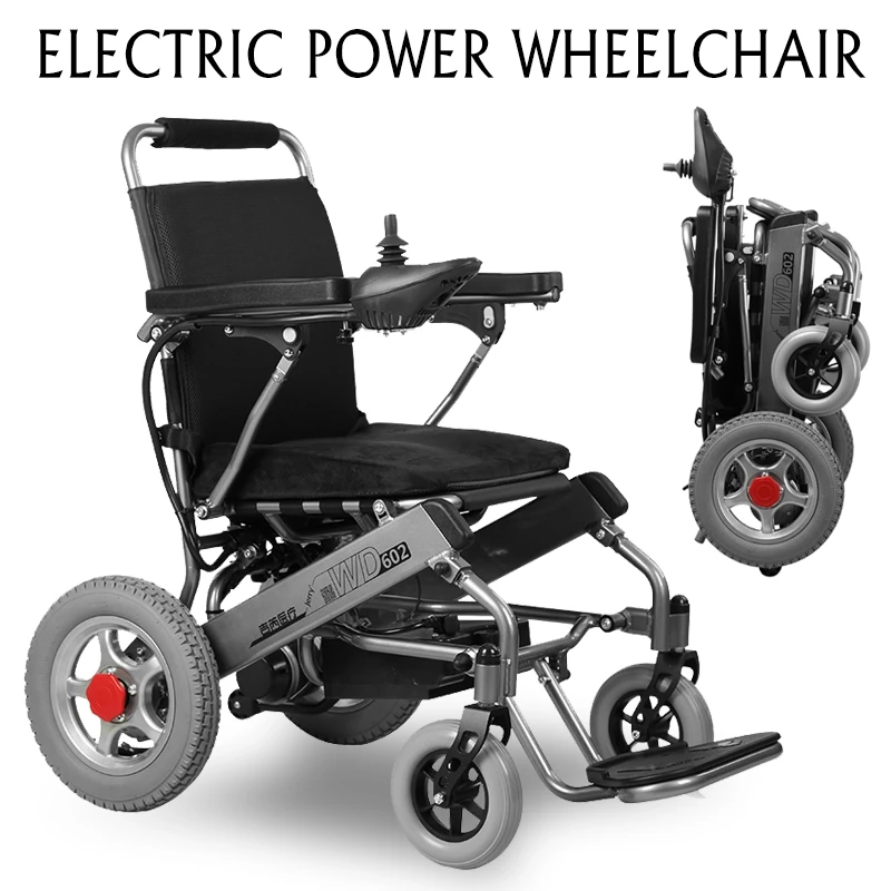 

Lightweight Portable Wheelchair Folding Mobility Aluminium Alloy Electric Power For Old Elderly Disabled