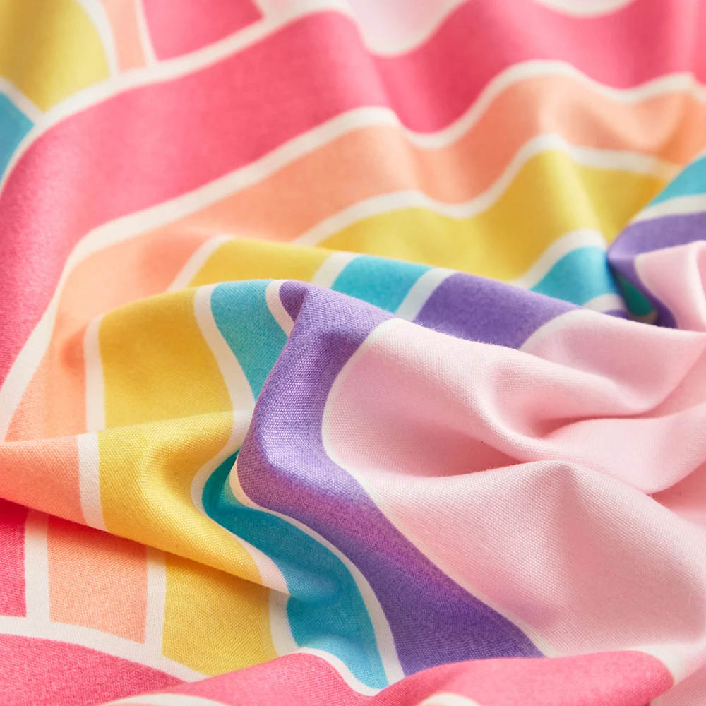 Fluorescent Duvet Cover Sets for Double Beds Rainbow Print Bed Sheet Set Kids Bedding Queen Size funda nordica cama 150 | Дом и сад