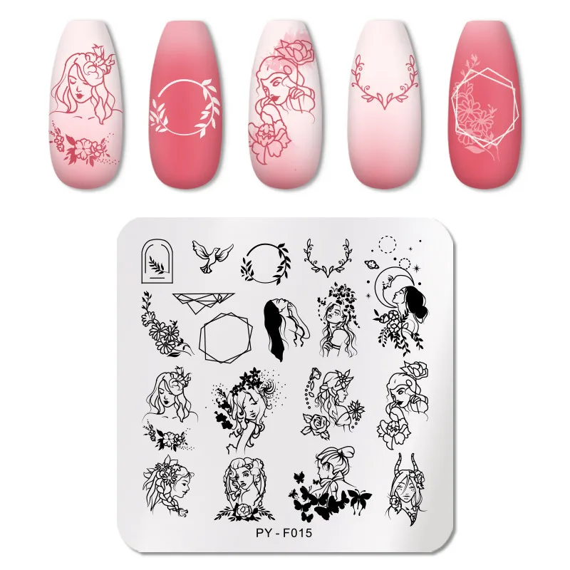 

1PC Nail Stamping Plates Line Pictures Nail Art Plate Stainless Steel Design Stamp Template for Printing Stencil DIY Tools Molds