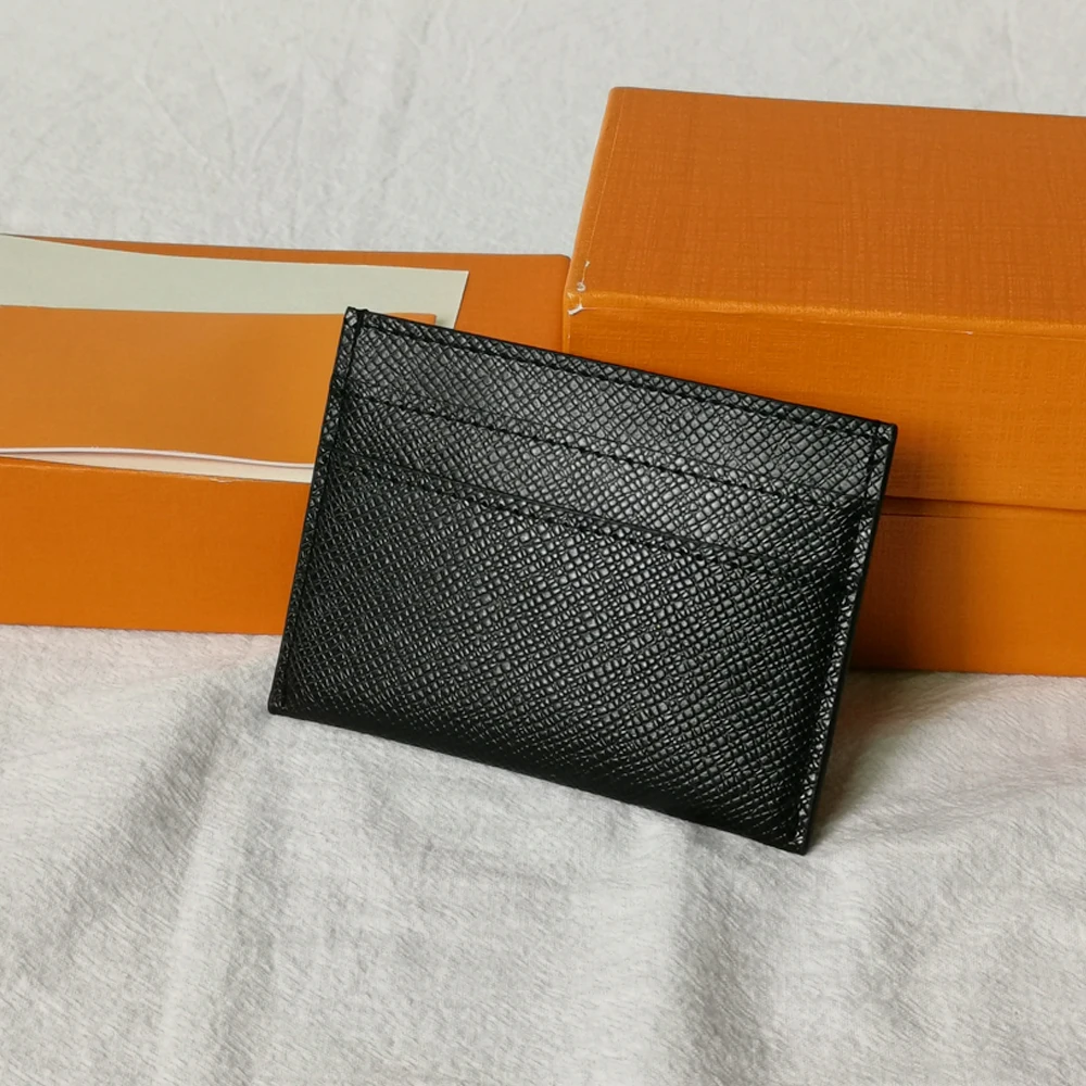 

Top Quality Classic Luxury Design Card Holder Genuine Leather Mini Bag Multipurpo Credit Card Business Free Shipping