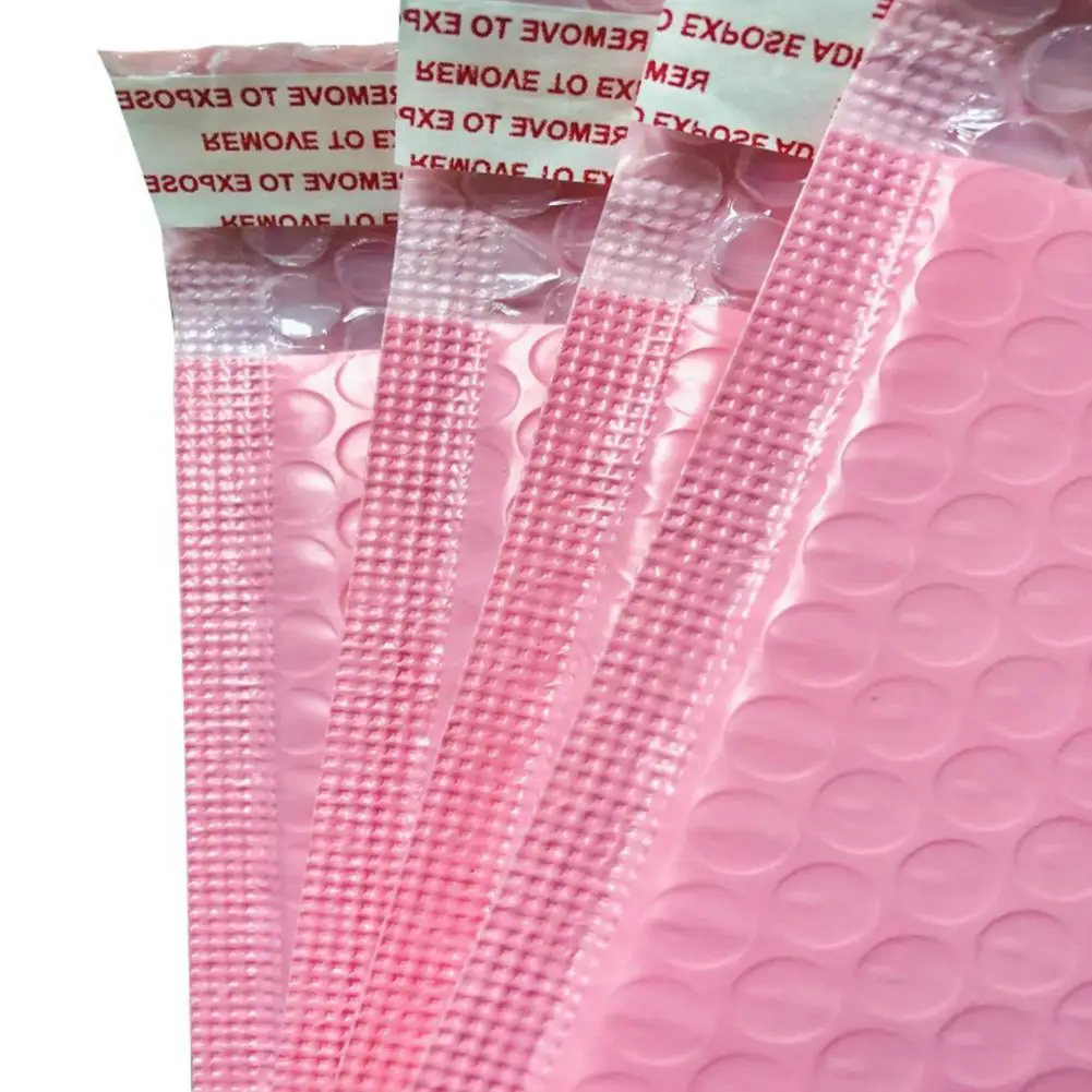 

1Pcs Bubble Envelope Bag Pink Bubble Self Seal Mailing Bags Mailer Packages Storage Padded Envelopes For Magazine Bags Line T3M2