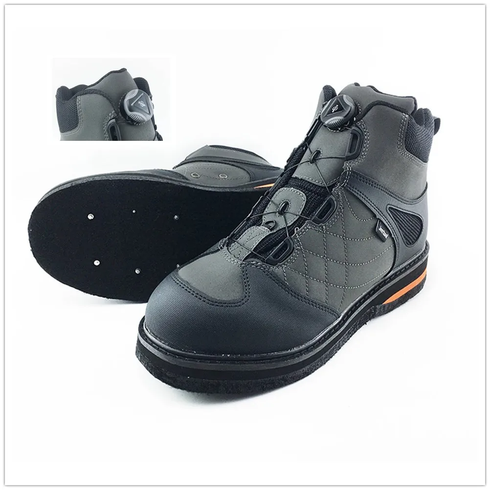 Ботинки для рыбалки нахлыстом самоблокирующиеся рыболовные сапоги из войлочной