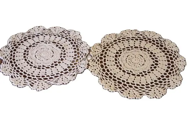 Круглая Горячая вязаная крючком скатерть ткань кружевная искусственная чайная