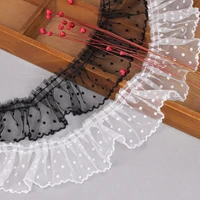 1yard embroidery lace fabric applique collar dot lace trim 6cm ribbon clothes sewing guipure mesh laces for dress dentelle vg29