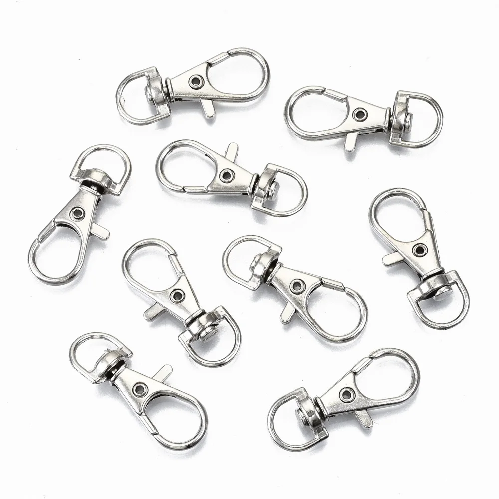 

20pcs Alloy Swivel Lobster Claw Clasps Hook for jewelry making DIY Bracelet Necklace Keys Bags Links Accessories Wholesale