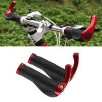 1 pair roadmtb bicycle grips handlebar cover soft rubber anti slip bike handle shock absorption bilateral locking non slip grip