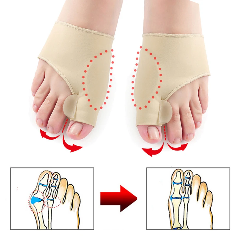 

1Pair Hallux Valgus Braces Big Toe Orthopedic Correction Socks Toes Separator Feet Care Pain Protect Relieve Bone Thumb Sleeve