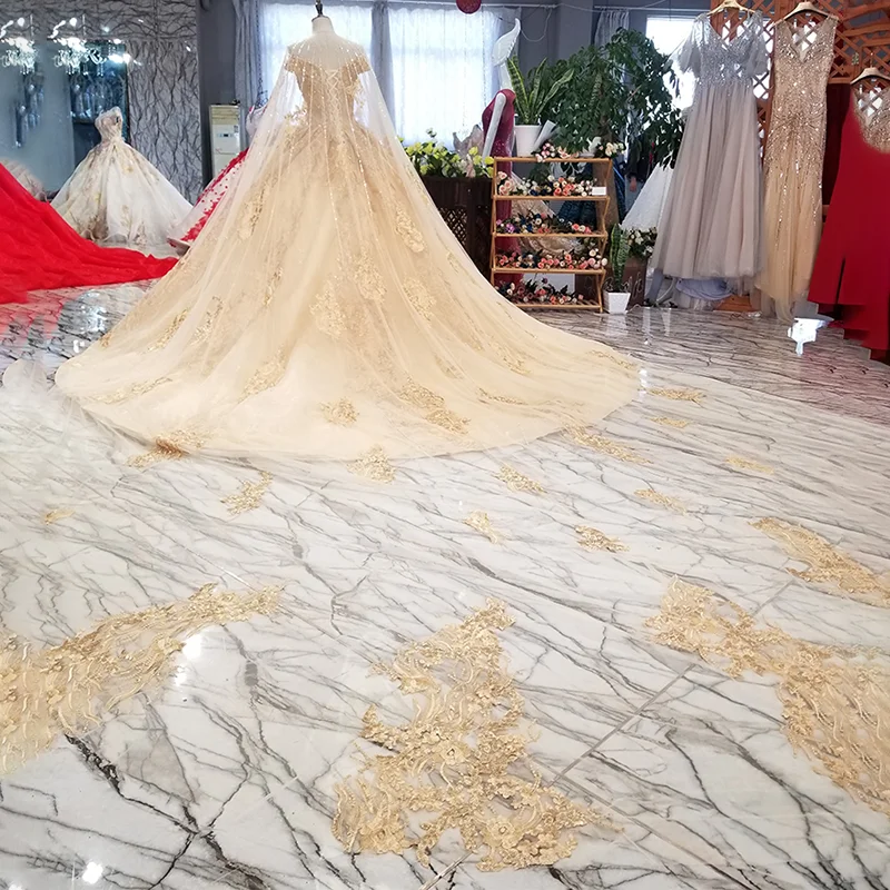LS21447 платье люксЗолотой sexy с открытыми плечами нарядное 2018 длинными veil v образным
