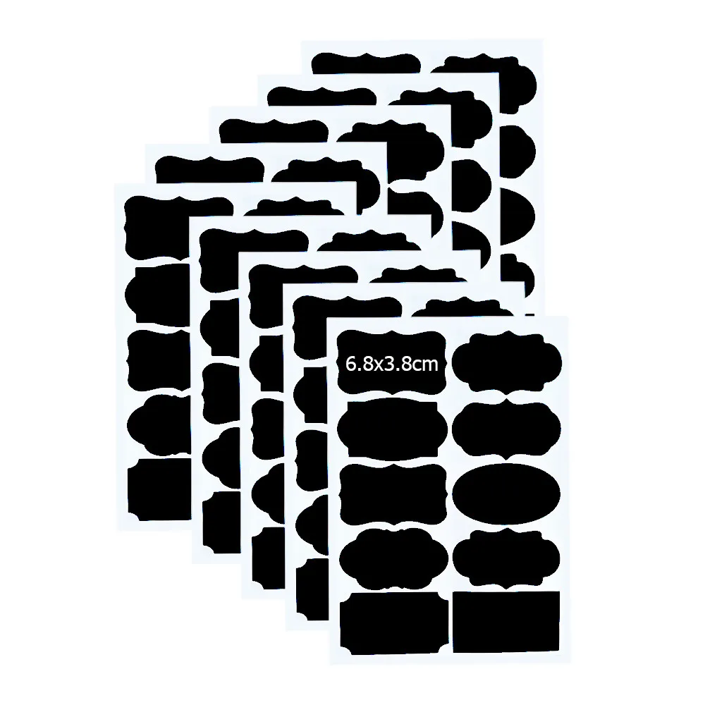 90 шт./компл. водостойкая наклейка на черную доску модный кухонный стикер банку