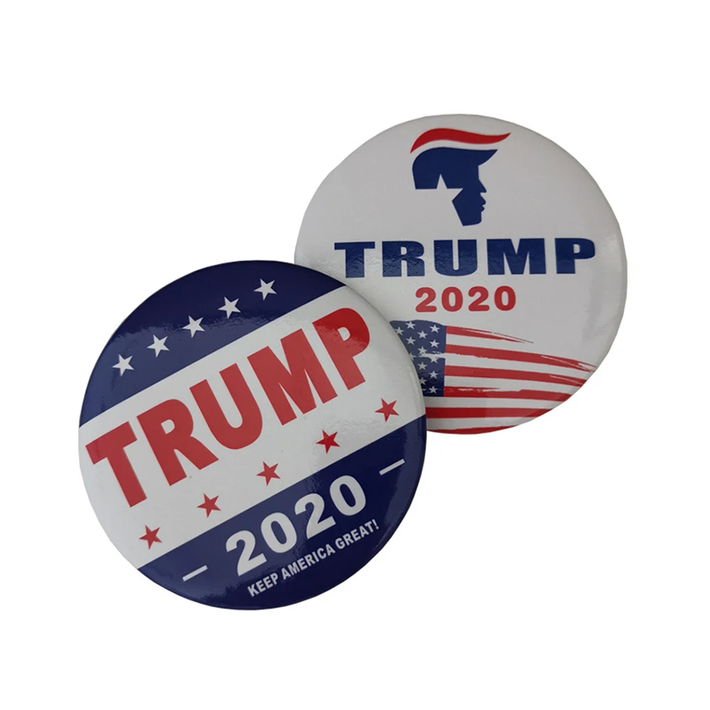 Trump 2020 брошь на выбор TRUMP KEEP AMERICA большая с принтом унисекс 4 8 см диаметр особое