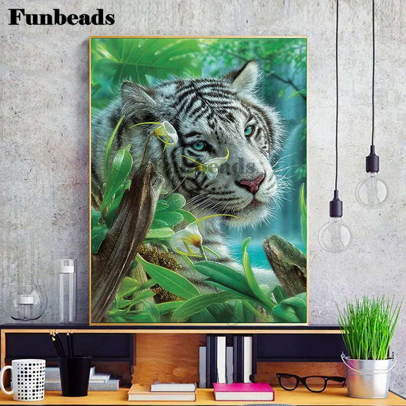 

Животное тигр 5D "сделай сам" алмазная живопись полная квадратная круглая Алмазная вышивка картина вышивка крестиком декор мозаика цветы ...