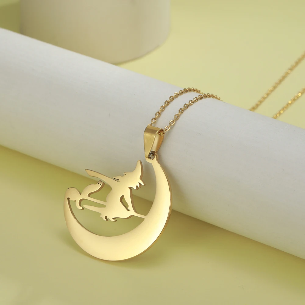 Teamer фея эльф ангел кулон ожерелье для девочки женские крылья лунные Ожерелья